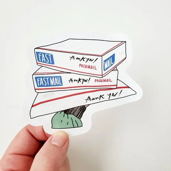 LB024 STICKERS Custom Poshmark Stickers POSH MAIL Shipping Supplies - Picture 6 of 6